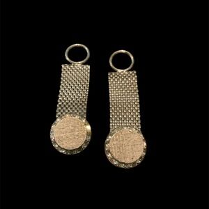 Vintage Silvertone mesh cuff links